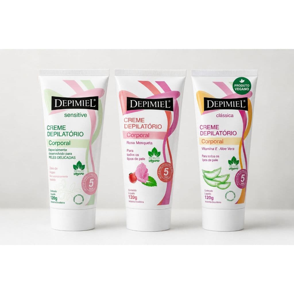 Creme Depilatório Corporal  Depimiel Rosa Mosqueta ou Tradicional 120g