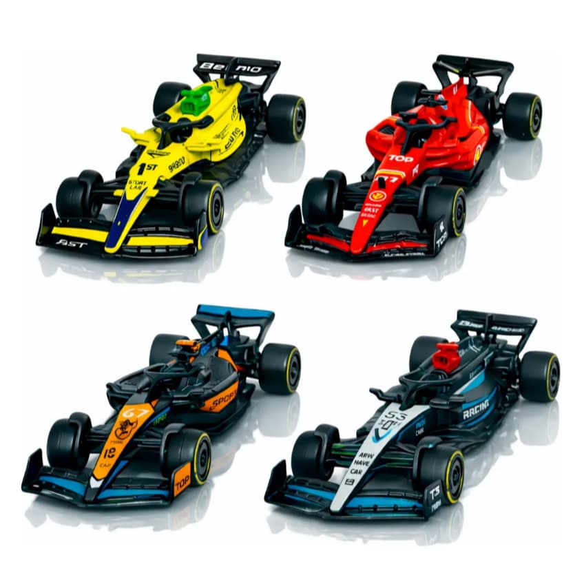 kit como 4 pecas carrinhos Miniatura de Corrida Fórmula 1brinquedo carrinhos