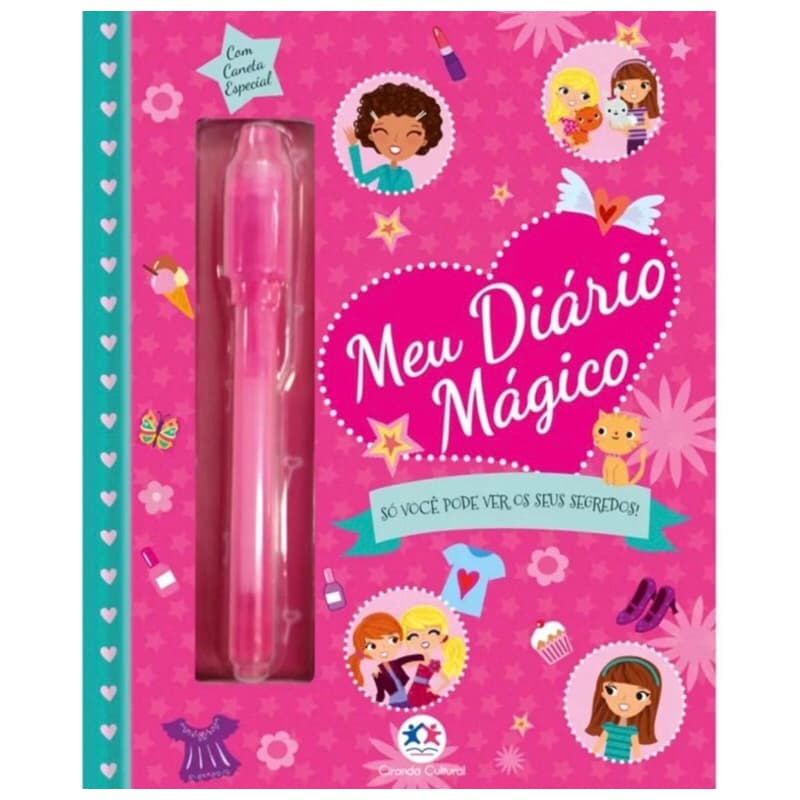 Meu Diário Mágico Pink | Ciranda Cultural com cadeado e chave ✨