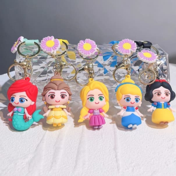 Chaveiro Princesas Disney Desenho Animado Emborrachado Premium