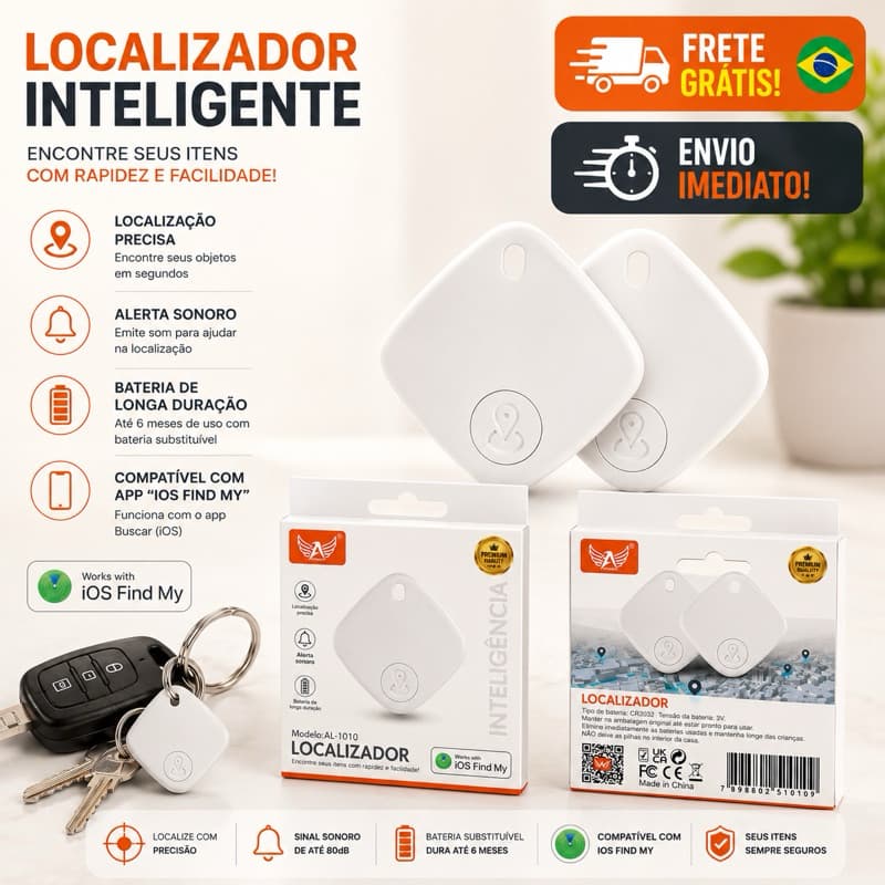 Smart Air Tag Rastreador Bluetooth para iPhone | Localizador App iOS Objetos Perdidos/Pet