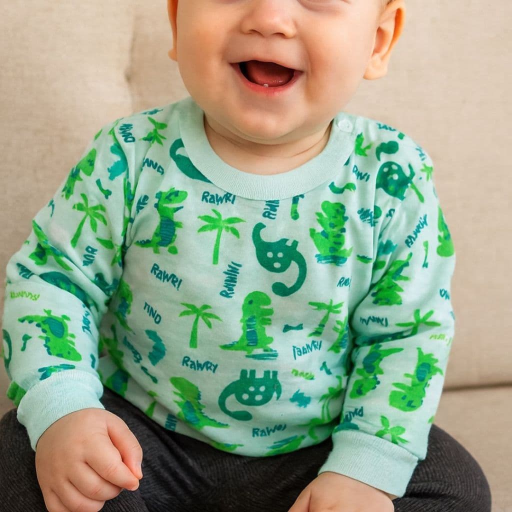 Kit 2 Camiseta Manga Longa Infantil Estampada Silk para Bebê Menino