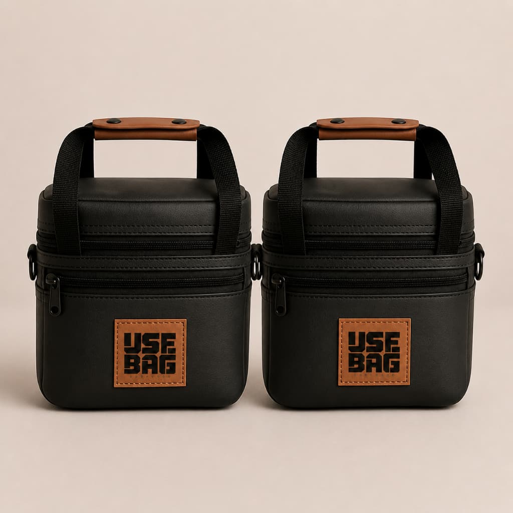 2 Bolsas Térmicas Portátil Marmita Passeio Viagem Piquinique Unissex Alça Fitness Kit