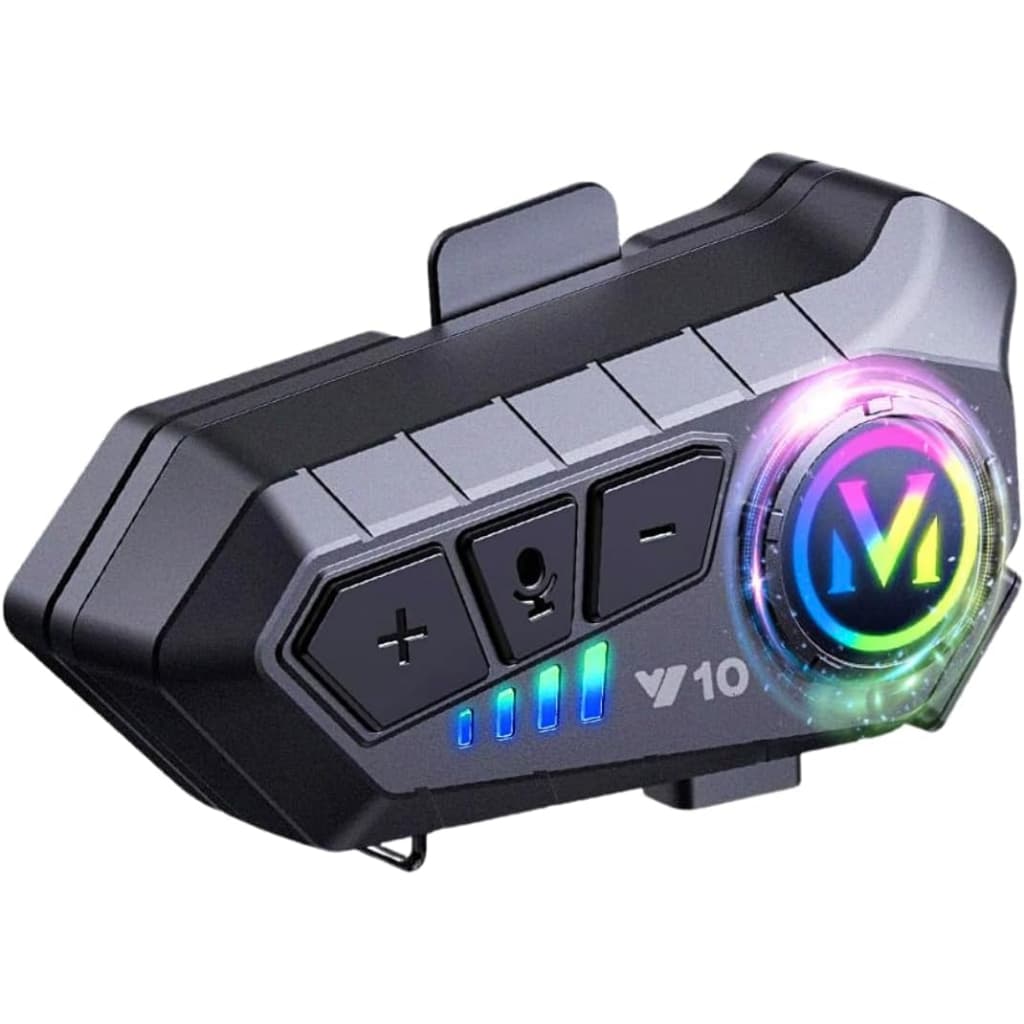 Fone Capacete Moto Bluetooth 5.4 RGB | Bateria 800mAh (40H) IP67 Impermeável | Atende Automático Tipo Intercom