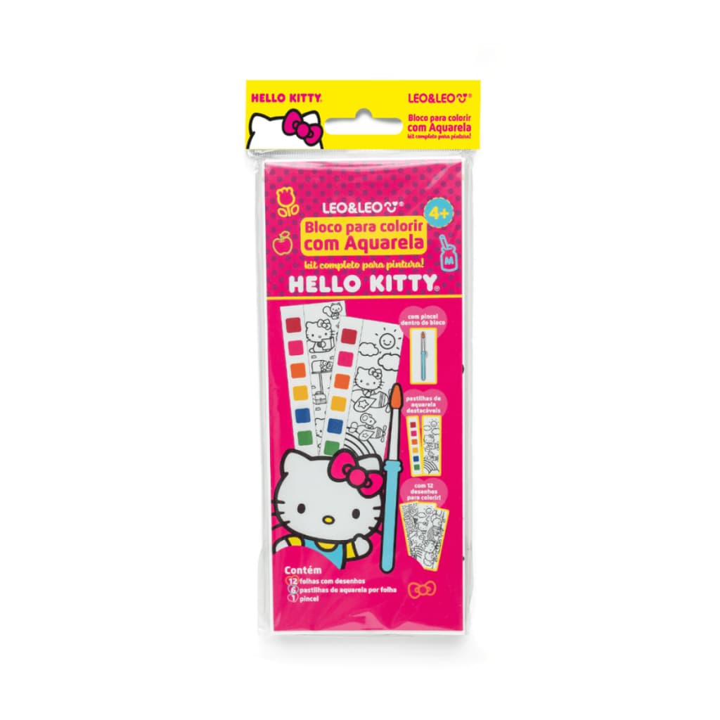 BLOCO PARA COLORIR FUNDO DO  HELLO KITTY