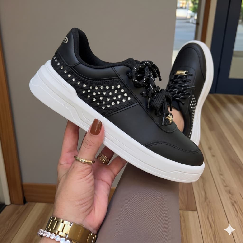 Tênis Feminino Casual  Plataforma Confortável Coleção Ana Castela