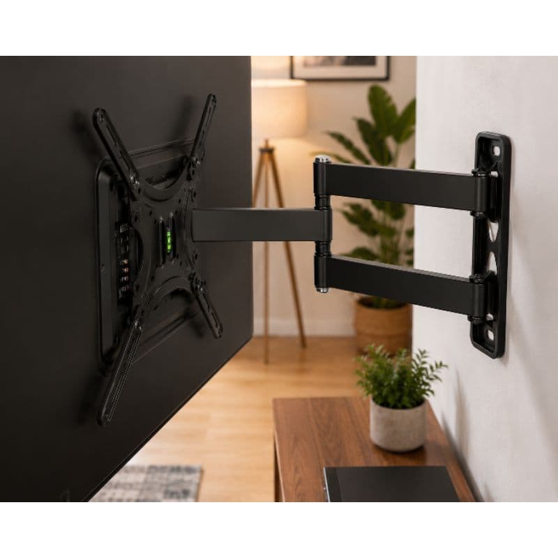 Suporte Para TV Articulado Reforçado Braço Duplo Universal Com Nível Para Smart TV De 14 Até 55 Polegadas