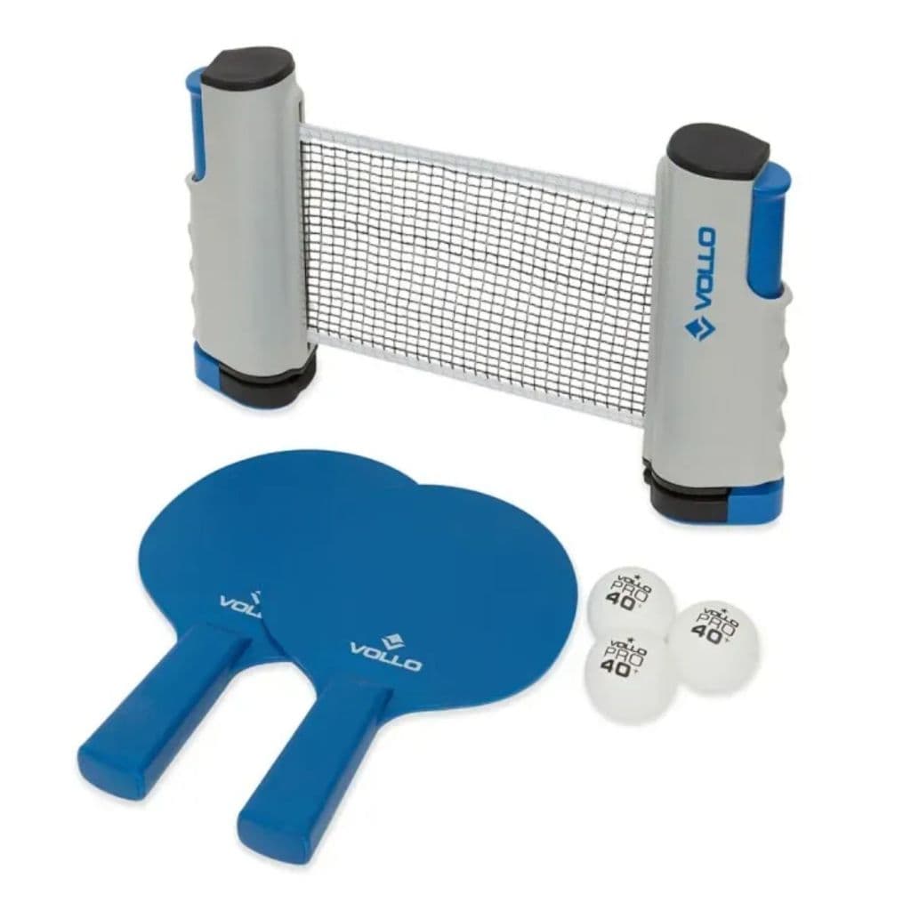 Conjunto Ping Pong com Rede Bolinhas Raquetes 6 Peças Tênis de Mesa Vollo