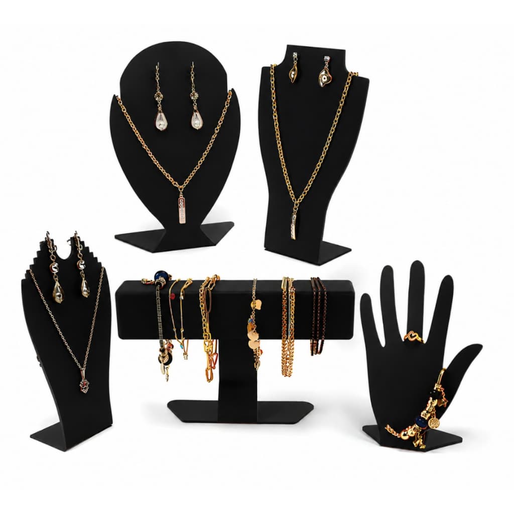 Kit 5 Expositor Bijuteria Jóias Colar Brinco Acrílico Cores