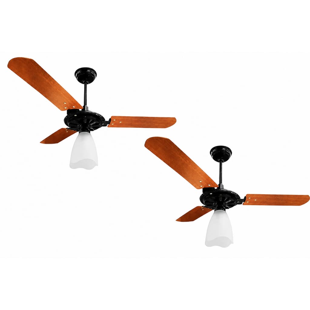 Kit 2 Ventiladores ventex Yris Plus preto mogno 127v (100)