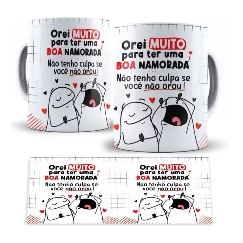 Caneca Especial Personalizada Dia dos Namorados 325  ml Presente Casal Criativo Exlusivo Amor
