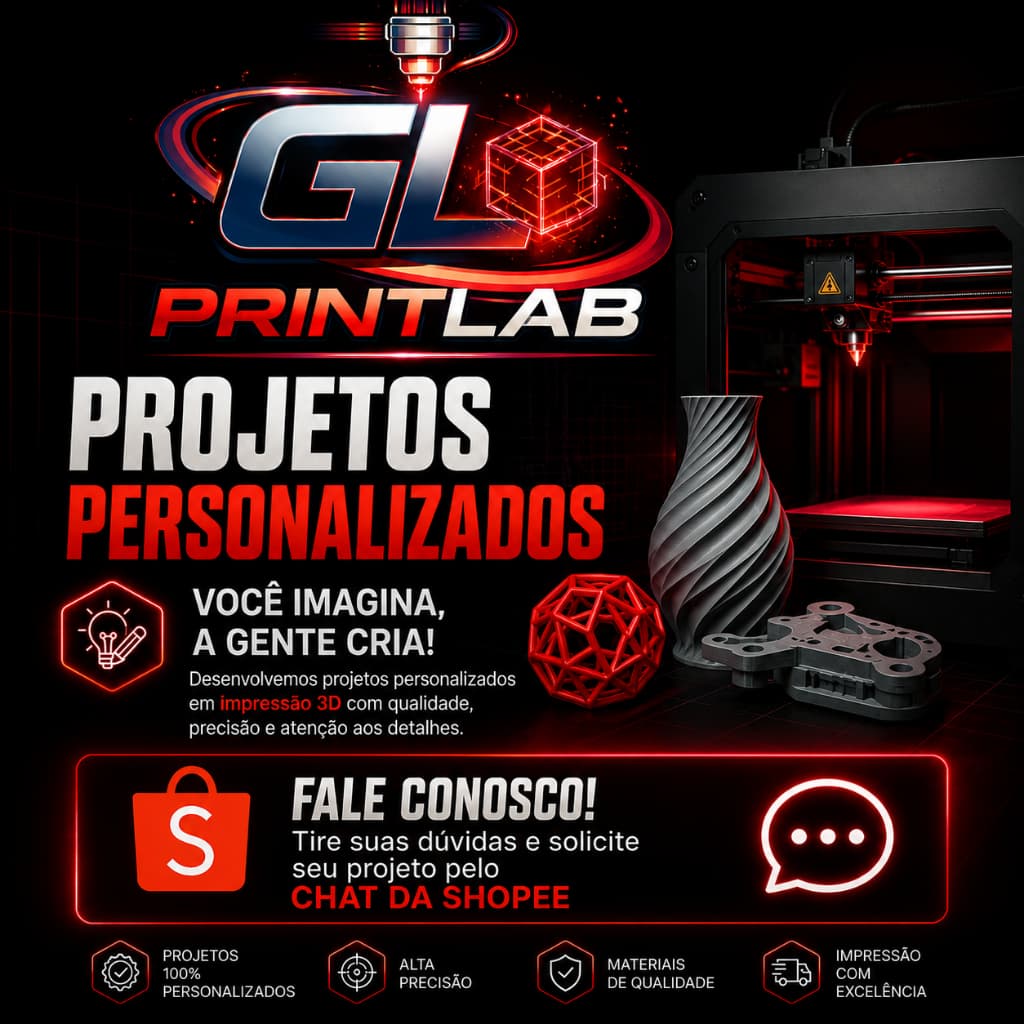 Serviço de Impressão 3D Personalizada GL Print LAB - Encomendas sob Medida e Protótipo