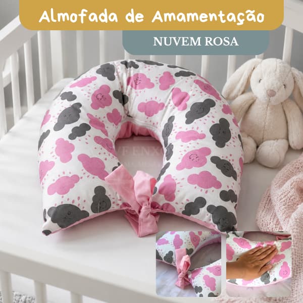Almofada De Amamentaçao Bebe Menina Menino Maternidade Varias Estampas