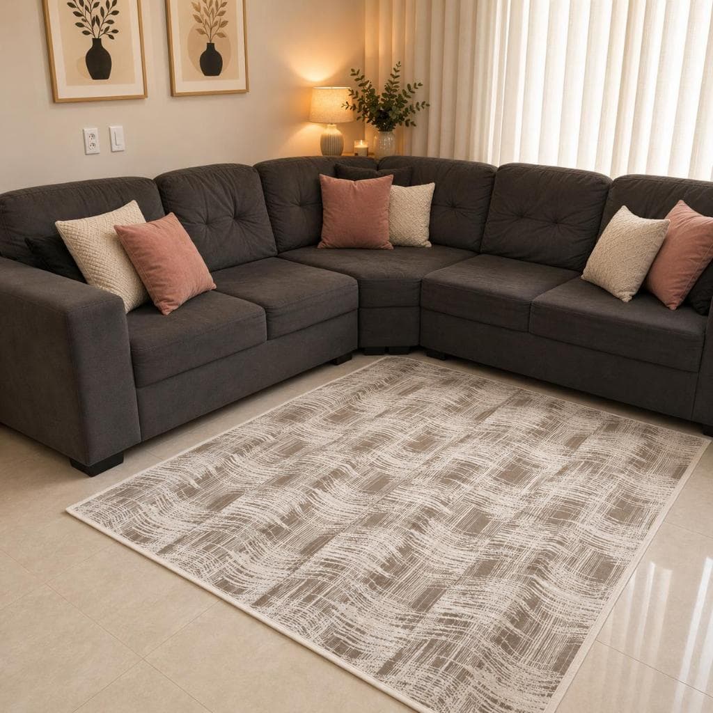 Tapete Grande Casale Antiderrapante Para Quarto Sala Estampado Moderno Elegante Premium Luxo