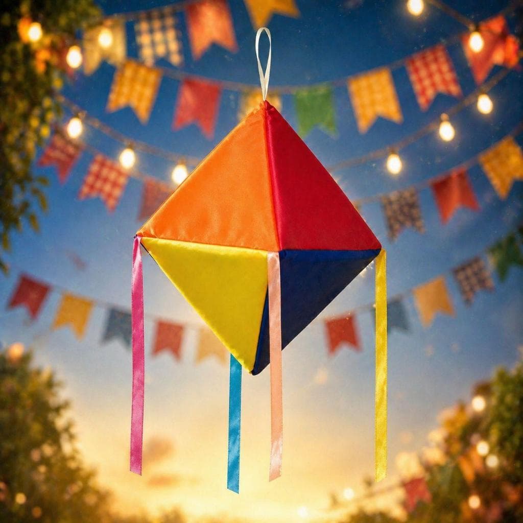 Balão Pequeno Colorido de Tecido Festa Junina