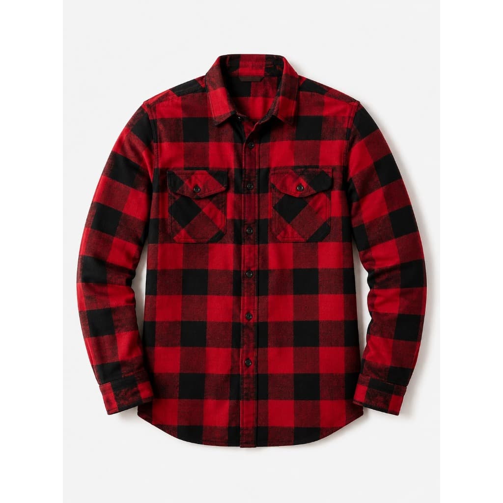 Camisa Masculina Xadrez Flanelada blusa Frio de manga longa