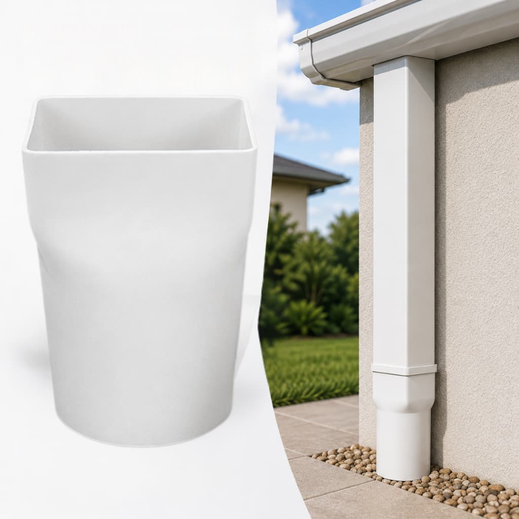 ADAPTADOR PARA CALHA 100MM TRANSIÇÃO RETANGULAR PVC TUBO PLASTILIT