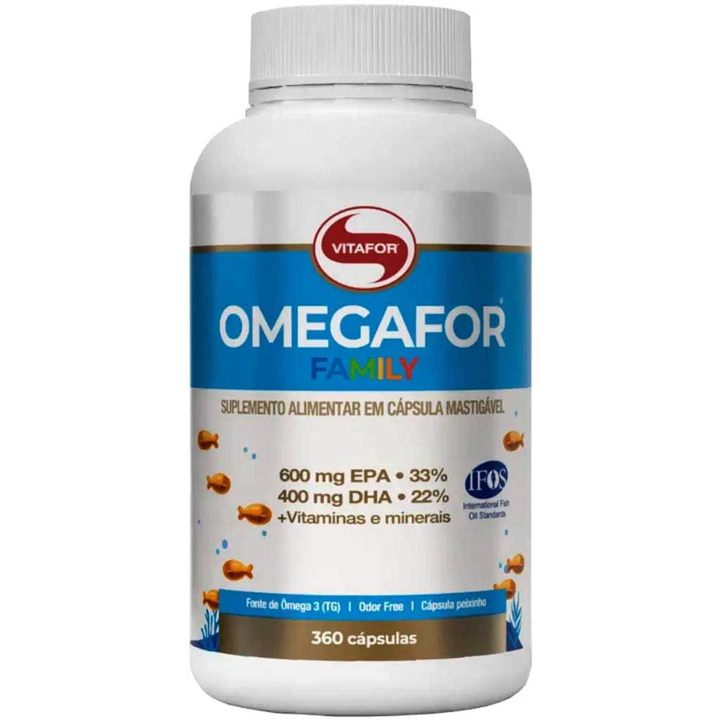 Omegafor Family Vitafor Omega 3 TG com 360 cápsulas Odor Free