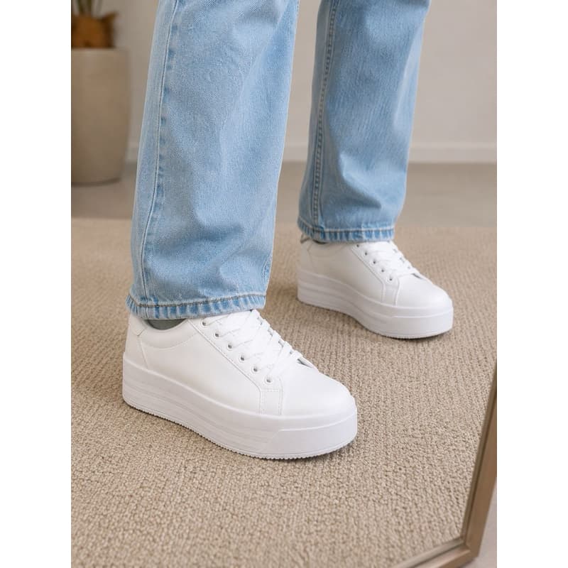 Tênis Plataforma Feminino Casual Moderno Conforto Absoluto Para Looks Urbanos E Diários