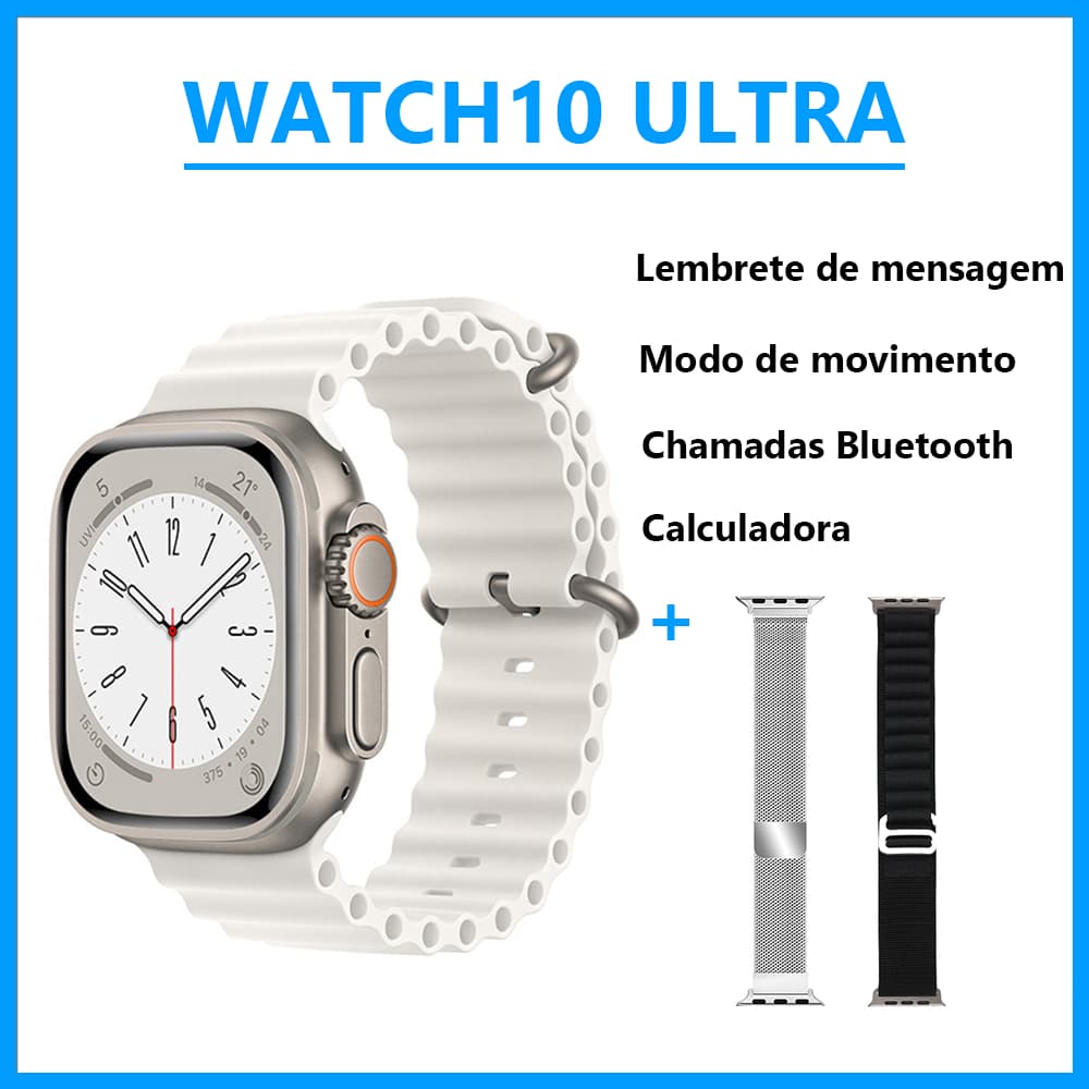 2026 Novo Mais Recente Smartwatch Relógio Inteligente Série IWO 10 S10 Ultra Sem Carregamento Envio de São Paulo