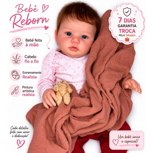 Bebê Reborn menina Feita a mão