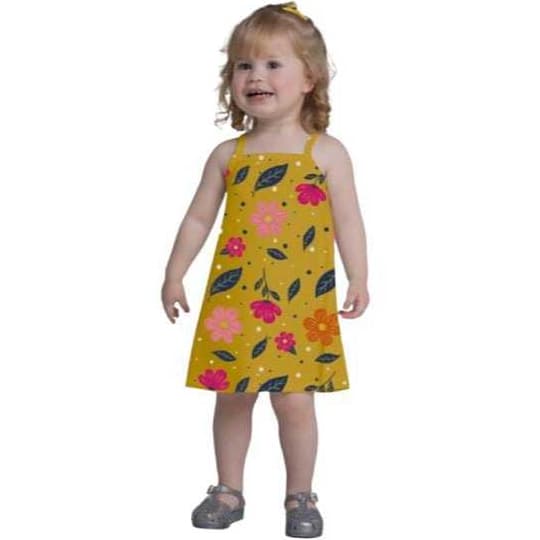 Vestido Infantil Menina Estampa Floral Kyly