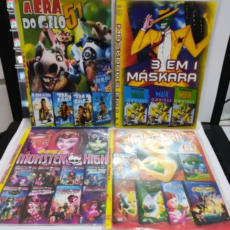 dvd coleção infantil kit 4 dvds completo novo copia