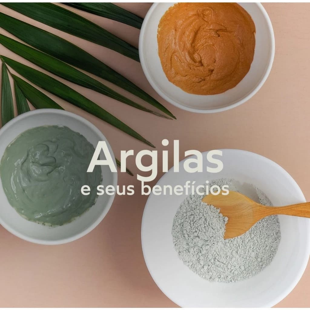 Argila em pó Verde, Amarela, Preta, Vermelha ou Branca. Cuidados para pele ou cabelo 100g cada