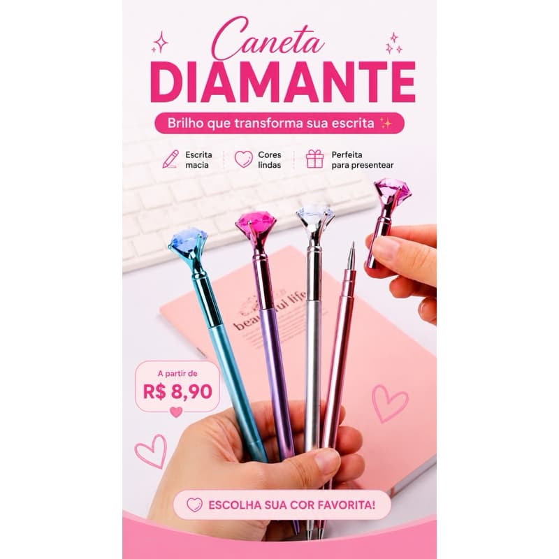 CANETA DIAMANTE