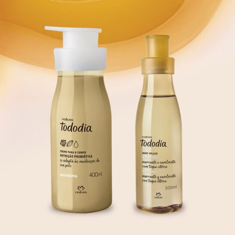 Kit Tododia Macadâmia com Hidratante e Body Splash (2 produtos)