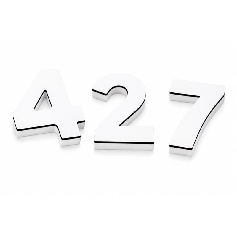 Número Residencial 14cm Branco Fosco ACM + PVC Expandido – Alto Relevo Premium