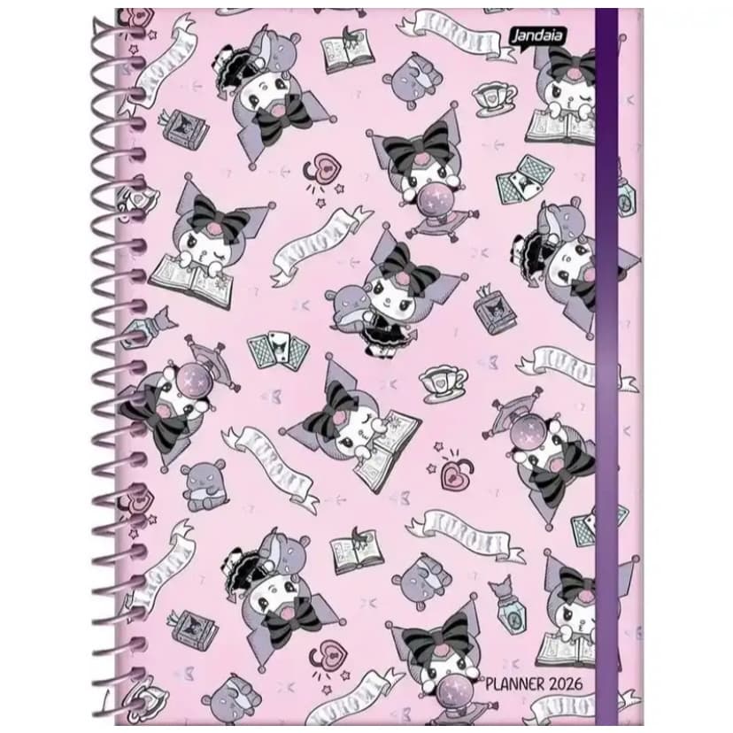 Agenda Planner 2026 Capa Dura 160 Páginas 175x242 Kuromi Jandaia