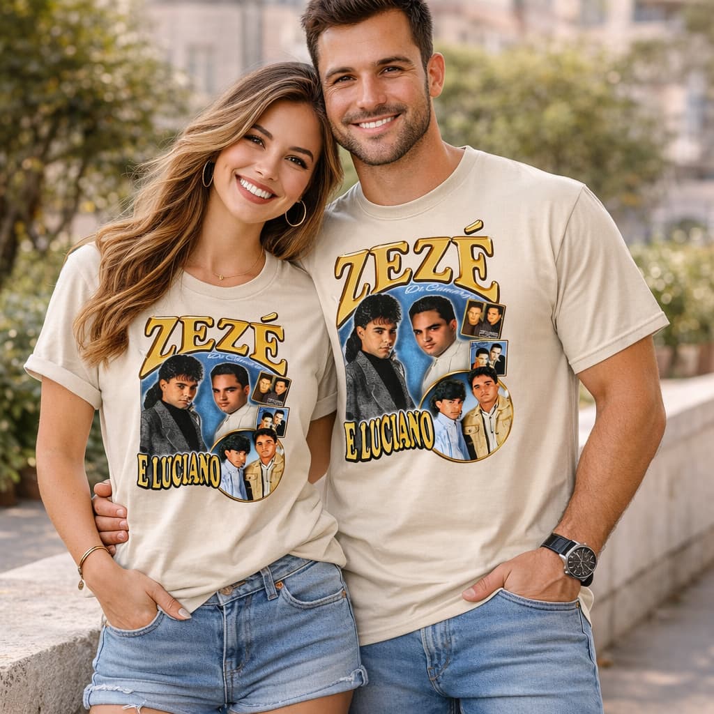 Camiseta algodão Zezé Di Camargo E Luciano