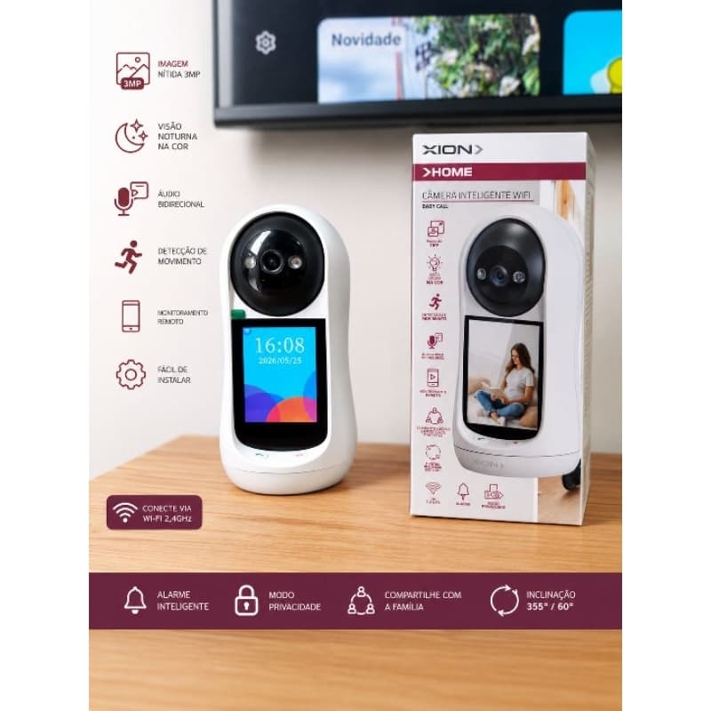 Câmera Babá Eletrônica com tela Video chamada Wifi