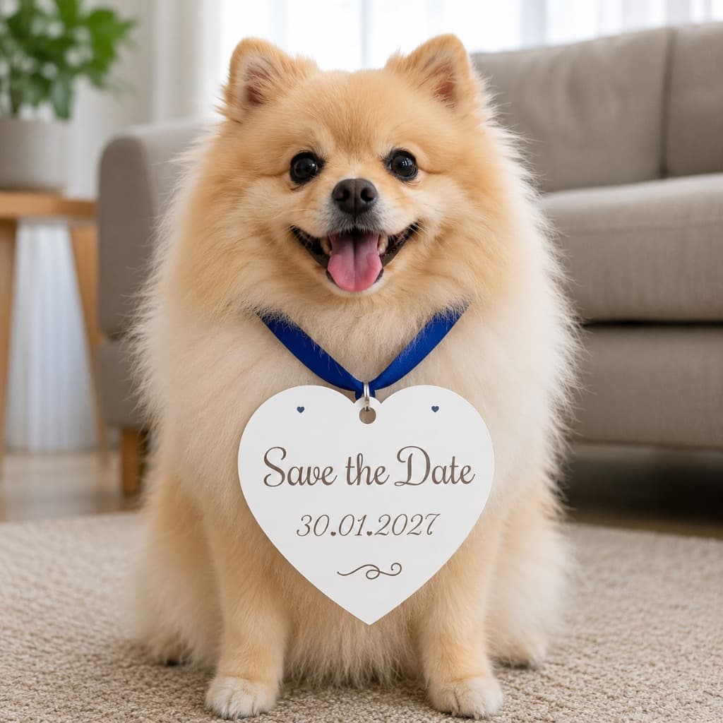 Placa Casamento Victare | Save The Date - Dog