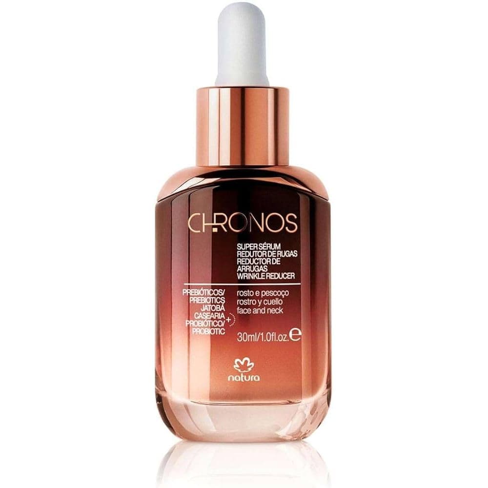 Super Sérum Redutor de Rugas Chronos Natura Estimula a Produção de Colágeno Elastina Ácido Hialurônico