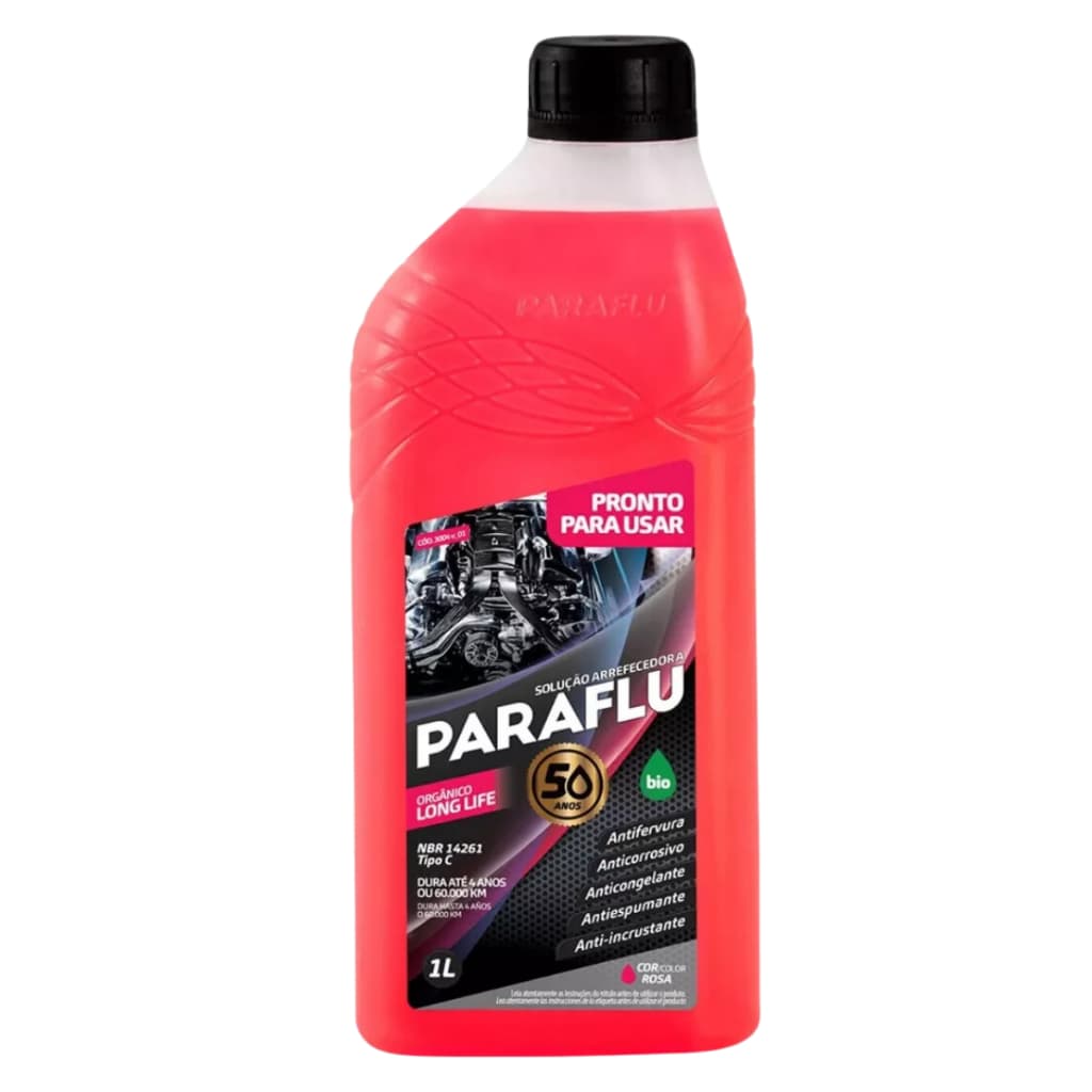 Aditivo Radiador Paraflu Fluido Arrefecimento Pronto Uso Kit Água Bio Life Orgânico Universal Rosa Verde Amarelo