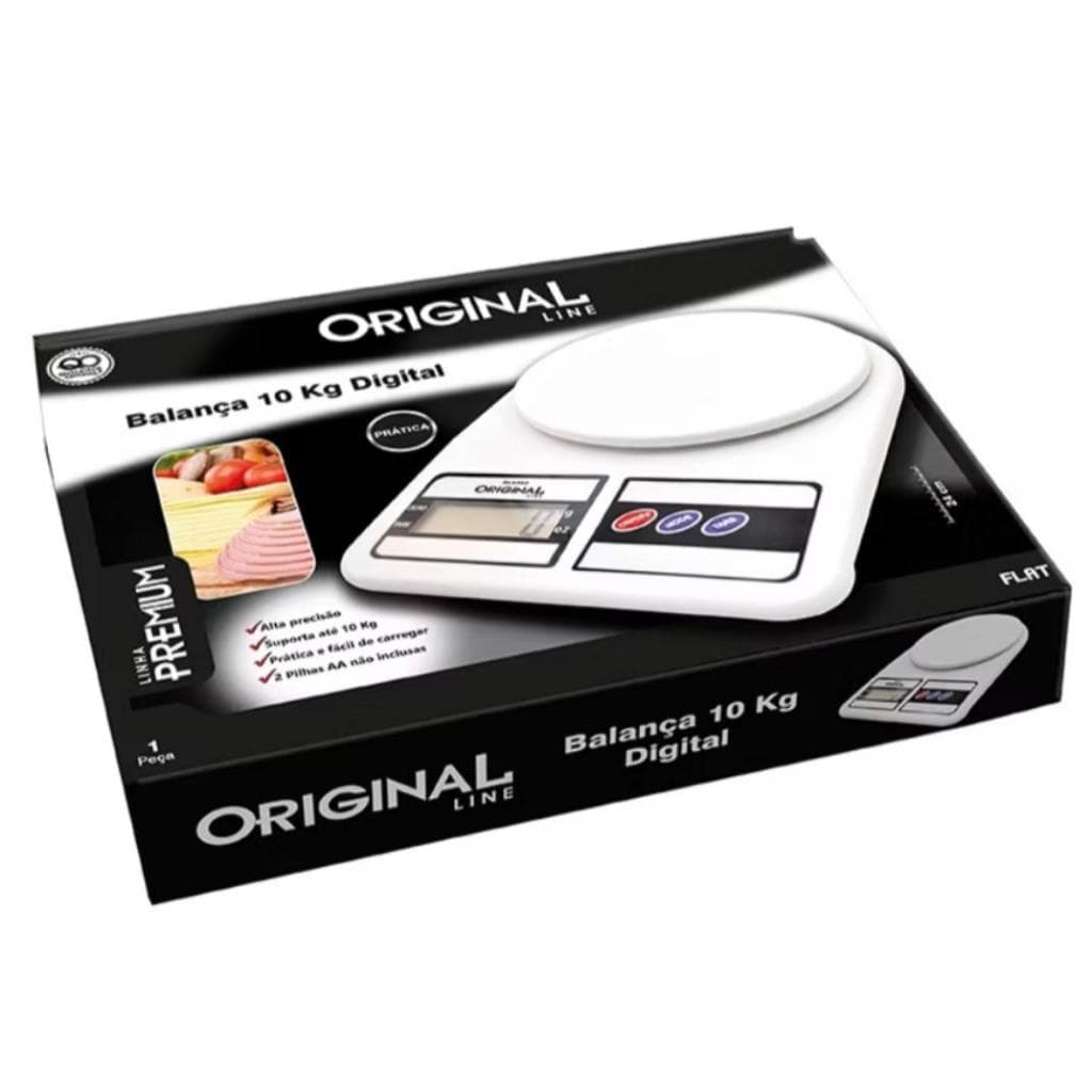 Balança de Alimentos até 10kg Com Visor Digital Cozinha alimentos dieta treino portatil a pilha