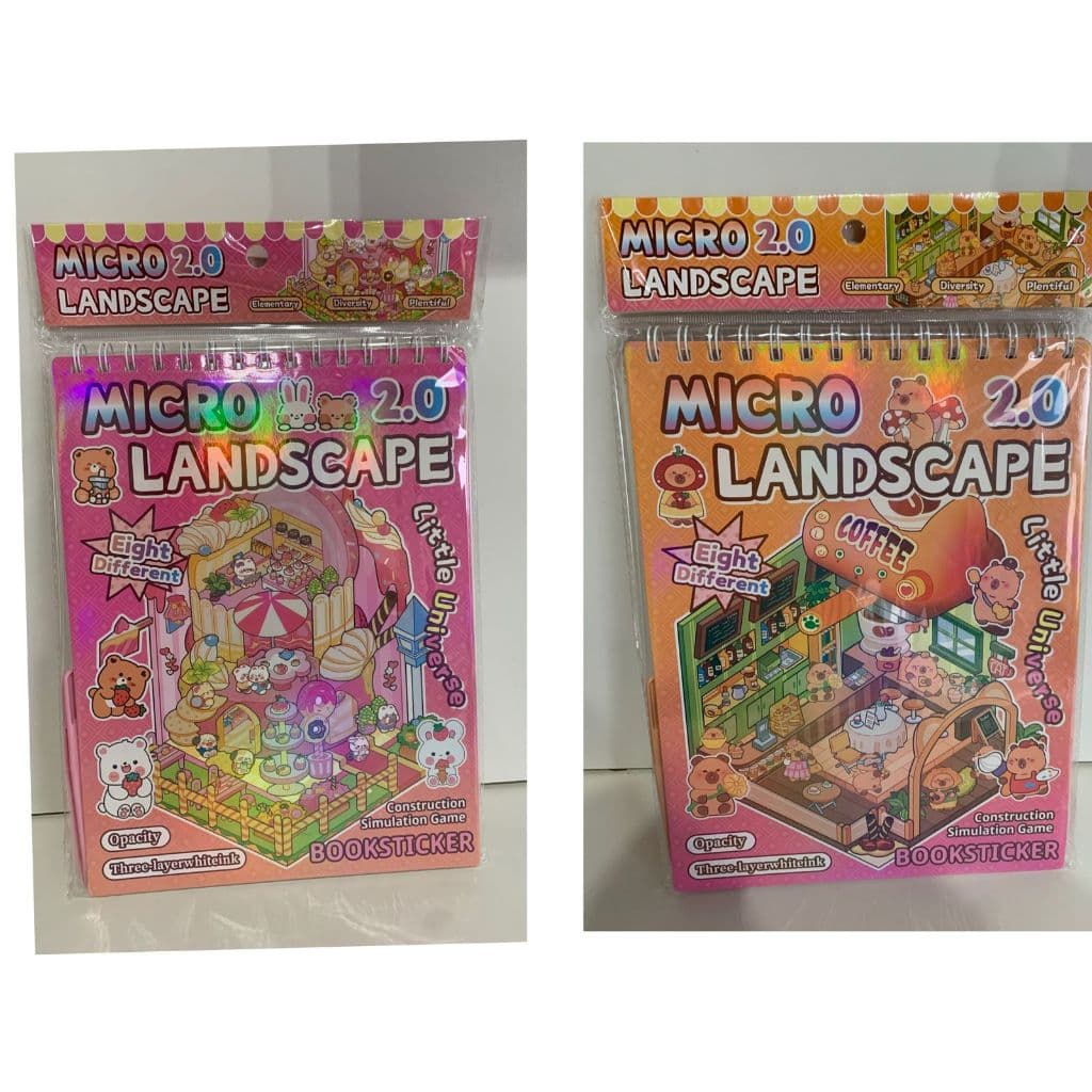 Booksticker Micro Landscape 2.0  Cenário Kawaii Caderno de Adesivos Criativo