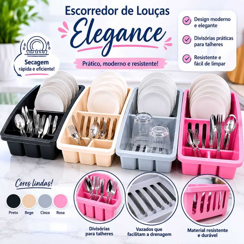 Escorredor de Louças Organizador Elegance