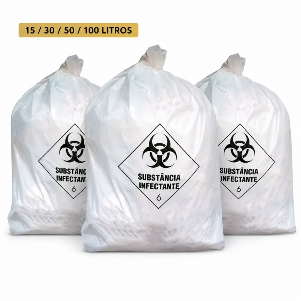 100 Un Sacos De Lixo Resíduo Infectante Resistente Talge