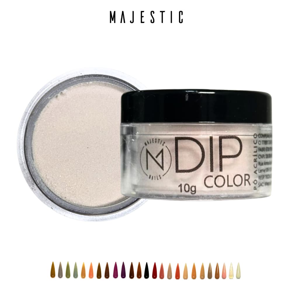 Pó acrílico DIP COLOR (Base Cimentinho) Alongamento Majestic Nails