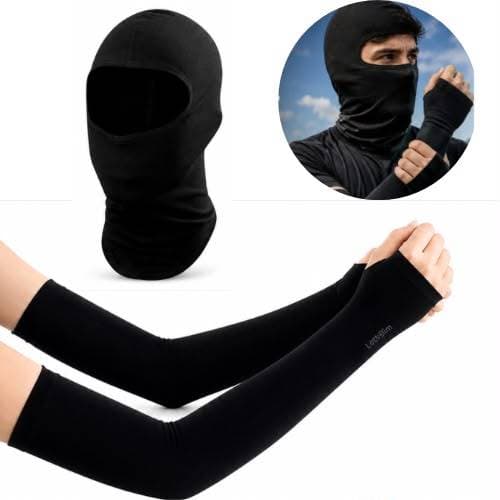 Balaclava e  Manga de Proteção solar Manguitos com Proteção  UV50 Moto Ciclismo Pesca Corrida kit
