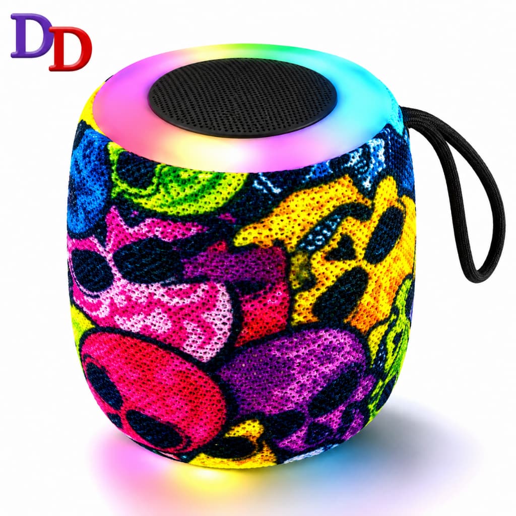 Caixa de som Bluetooth Speaker Potente À Prova D'água Portátil com Led RGB Radio