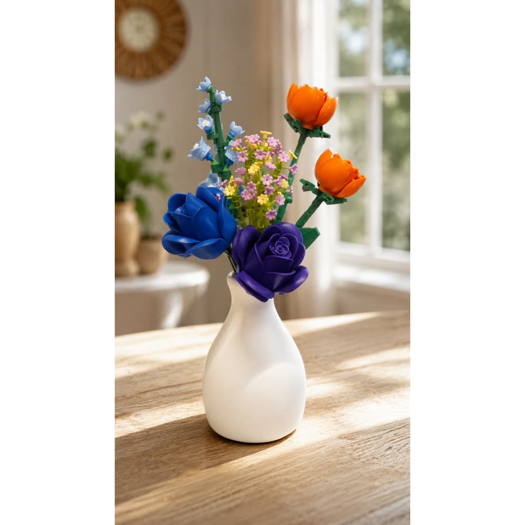 Flores Blocos de Montar Unitárias para Buquês - 30 Opções para Presente