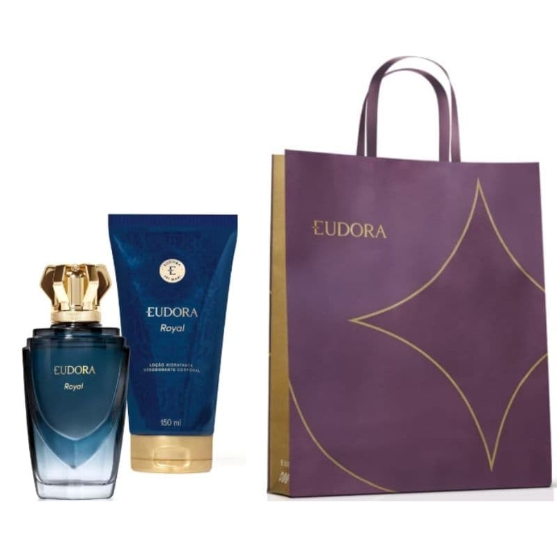 Eudora Royal Masculino: Desodorante Colônia 100ml, Loção Hidratante 150ml