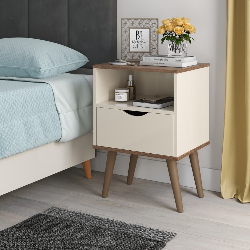 mesa de cabeceira lorena com gaveta várias cores
