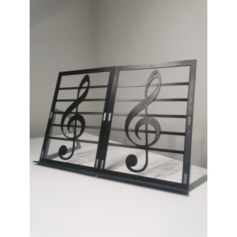 Púlpito Porta Partitura Dobrável Clave de Sol | IGREJA- CULTO-PALESTRA-Suporte para 1 ou 2 Folhas | Impressão 3D