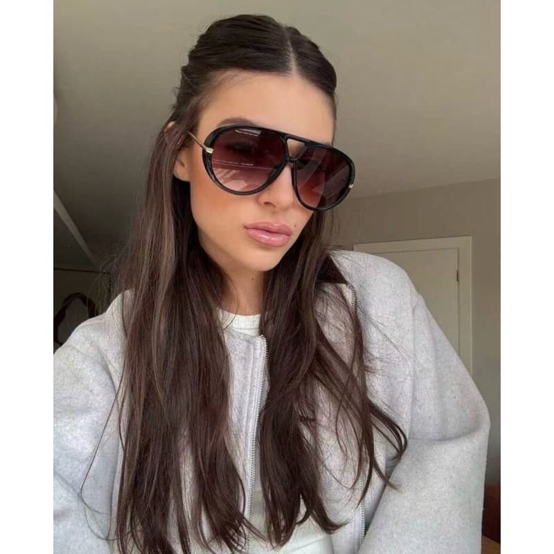 oculos de sol aviador com proteção UV400 design clássico, visão nítida
