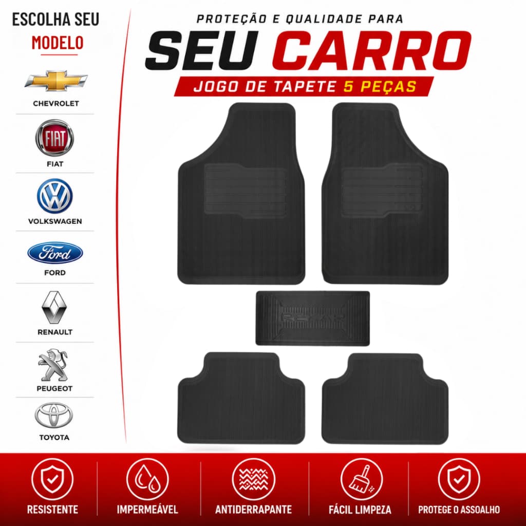 Kit Tapete Automotivo De borracha Personalizado
